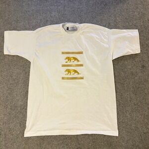 Vintage 90s Infinity Fashions Golden Jaguar Animal Embroidered T Shirt Adult Lg